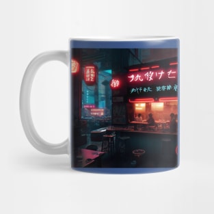 Cyberpunk Tokyo Ramen Shop Mug